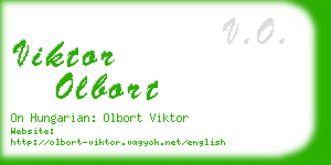 viktor olbort business card